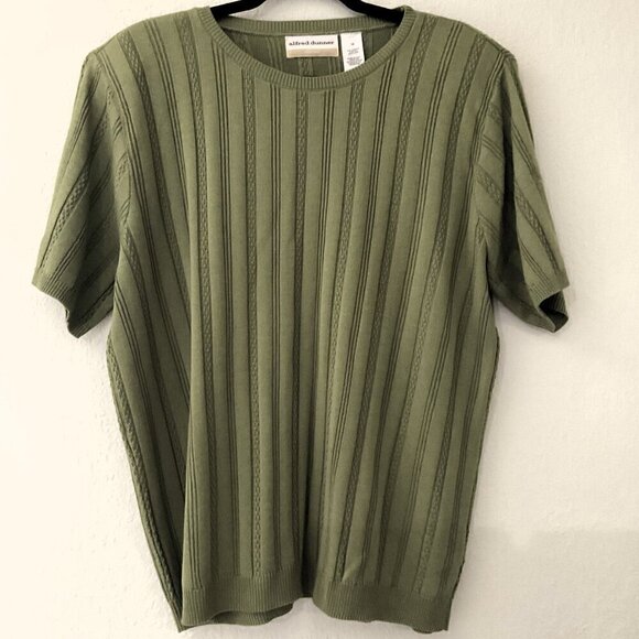 VINTAGE ALFRED DUNNER SHORT SLEEVE SWEATER TOP 1X - Picture 2 of 7